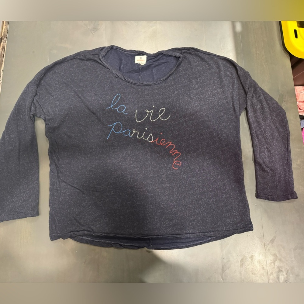 NWT Sundry Blue Long Sleeve Sweater Top Size Large 3 *See Description*